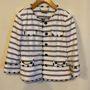 Tweed jacket white and black. Whitehouse black market. Size 4
